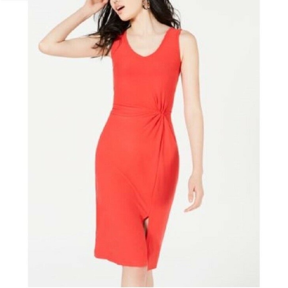 ULTRA FLIRT Lollipop Red Sleeveless Knot Front